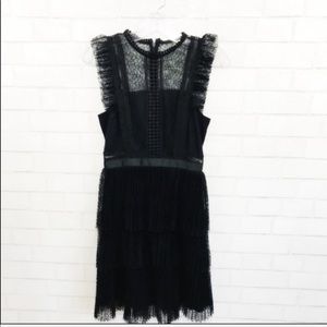 Heartloom black tiered lace dress size xs